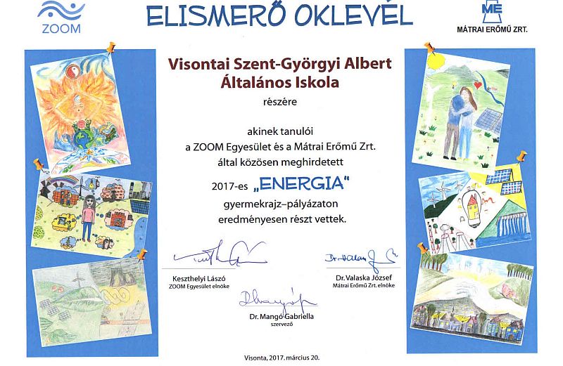 "Energia" gyermekrajz pályázat